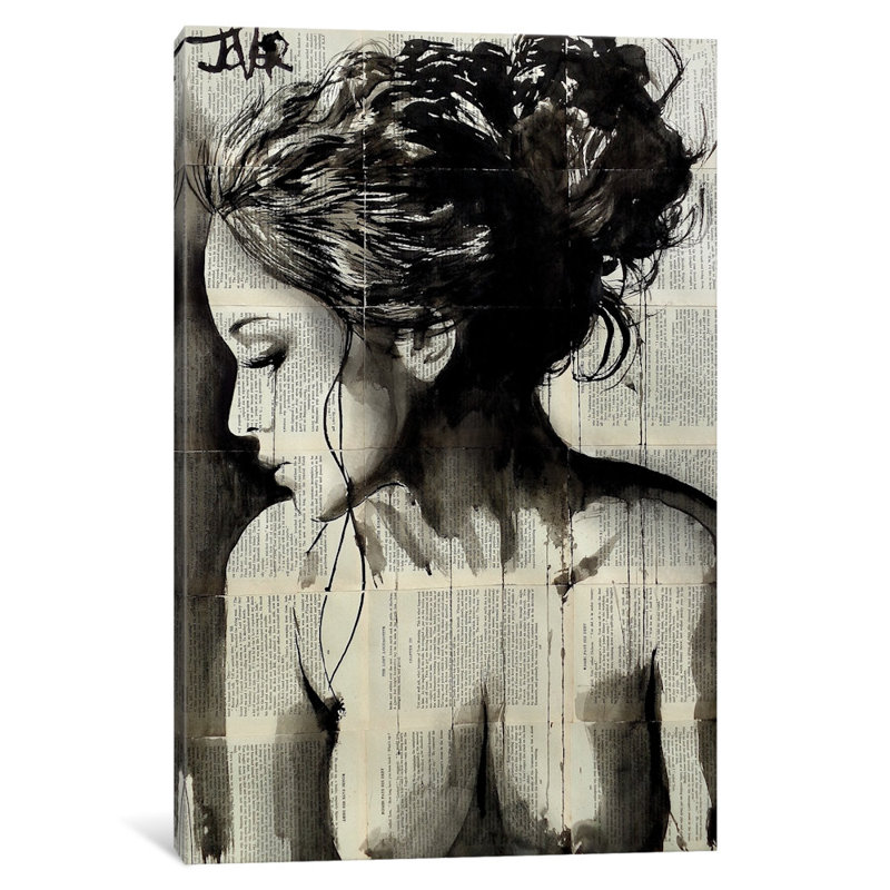 «Dreamer» art graphique sur toile tendue, H 12 po x l 8 po x P 0,75 po