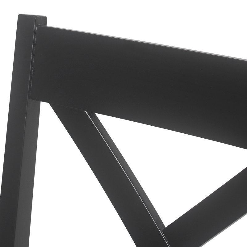 Tabouret de comptoir rembourré Roopa, Noir