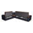 Samantha 120" Wide Microfiber/Microsuede Right Hand Facing Corner Sectional-975763786