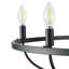Luminaire de style lustre industriel rond classique 6 lumières Bellandra-141617960