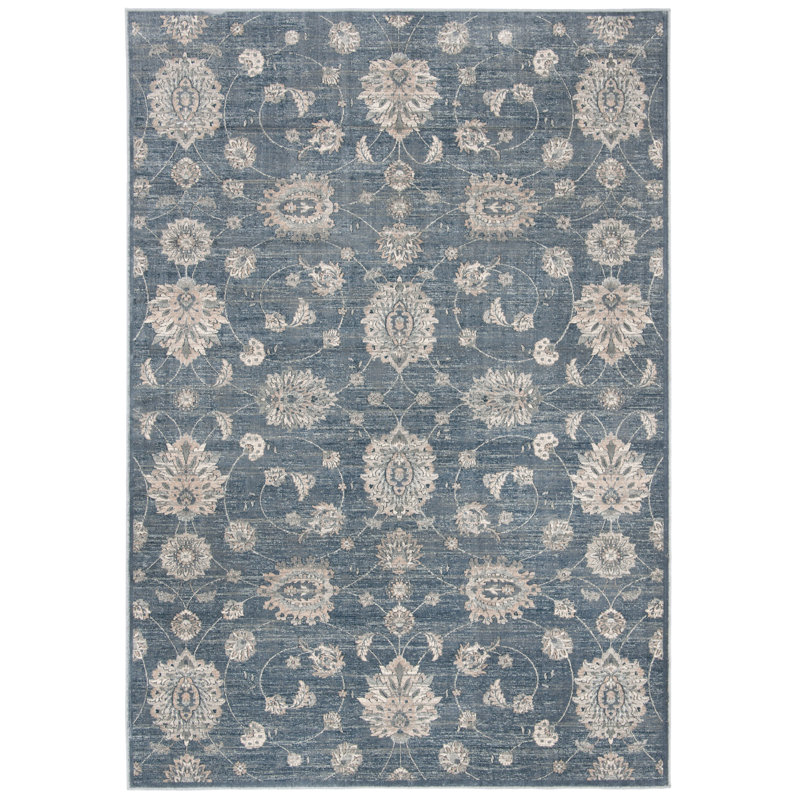 La Crosse Floral Viscose Hand Woven Area Rug, Rectangle 99 x 140 cm