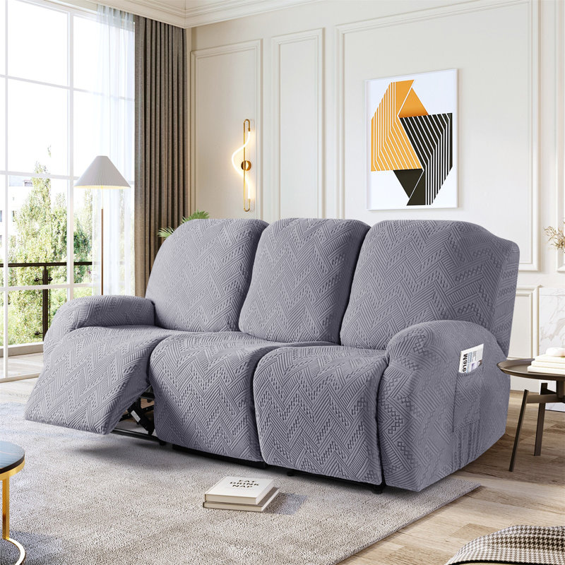 Housse extensible pour canapé 3 pièces Harriet, Gris clair