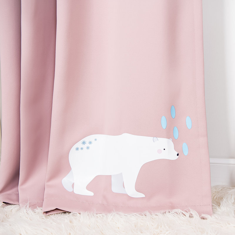 Milesburg Room Darkening Curtain Panel Pair, Pink