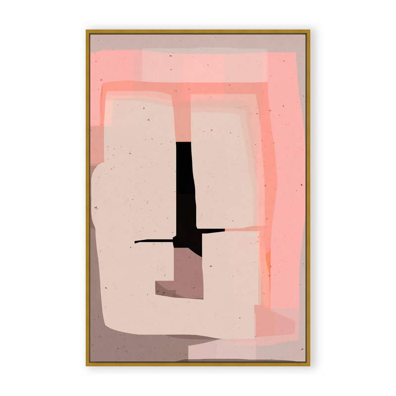 Abstract Phase 1 by  - Picture Frame Painting on Paper, 24" H x 16" W x 1.125" D, Black, Framed Print