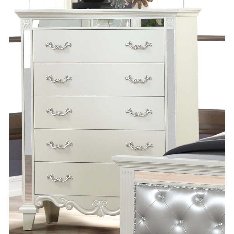 Dienna 39'' W 5 - Drawer Dresser, White