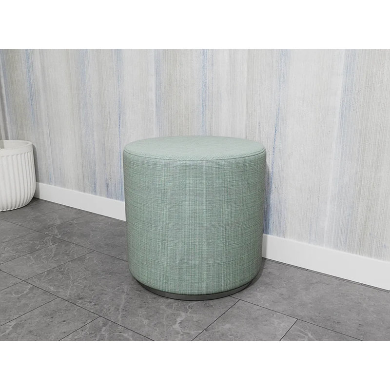 Repose-pieds Darsey, Chambray Seafoam, Silver