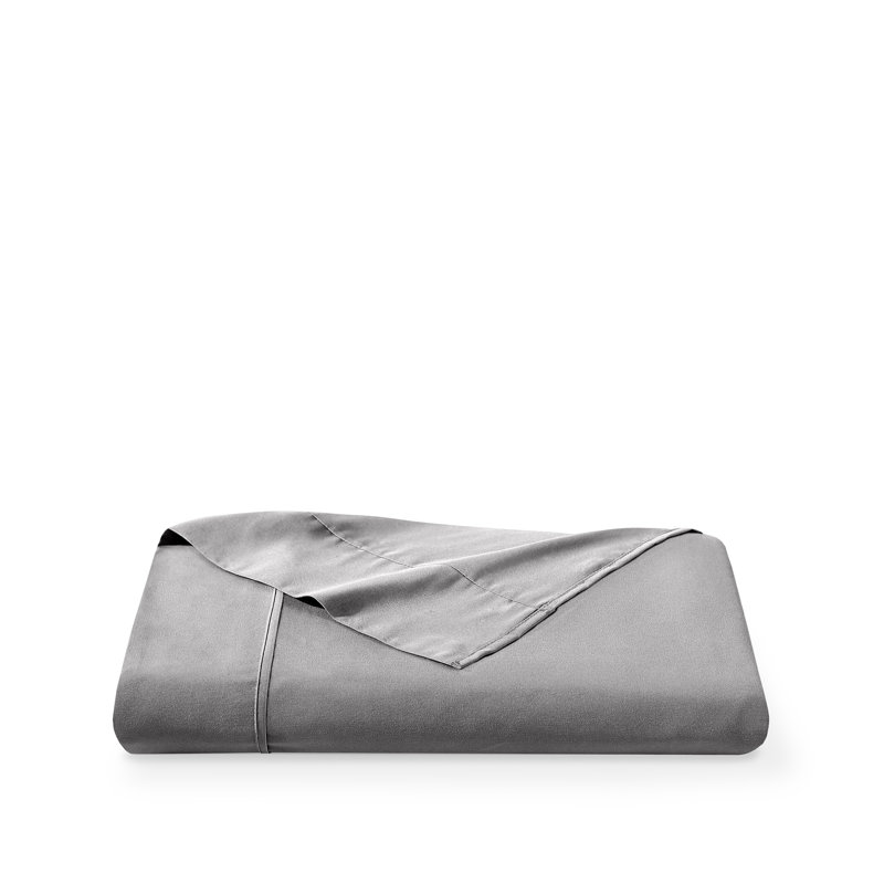 Microfiber Flat Sheet, Queen Flat Sheet, Light Gray