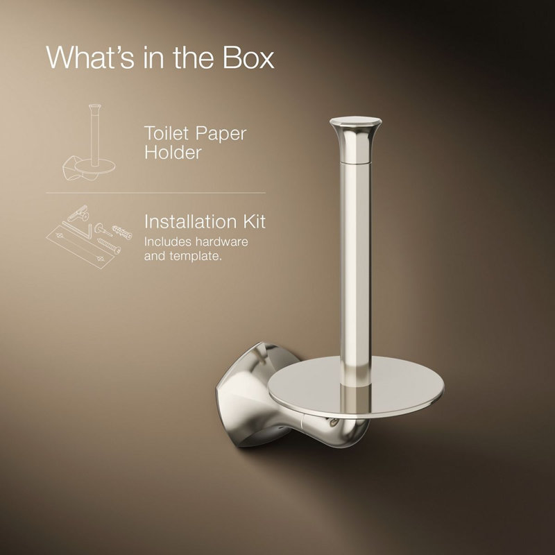 Occasion Vertical Toilet Paper Holder, Polished Nickel