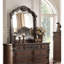 Commode de style traditionnel traditionnel avec tiroirs à miroir et meubles de chambre à coucher