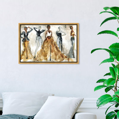 «Fashion and Glam Dancing All Night Dress», reproduction d'impression sur toile