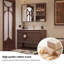 Meuble-lavabo autoportant en bois d'hévéa massif 39,37 po avec miroir-1262142951