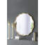 Miroir mural rond Sunburst avec finition dorée