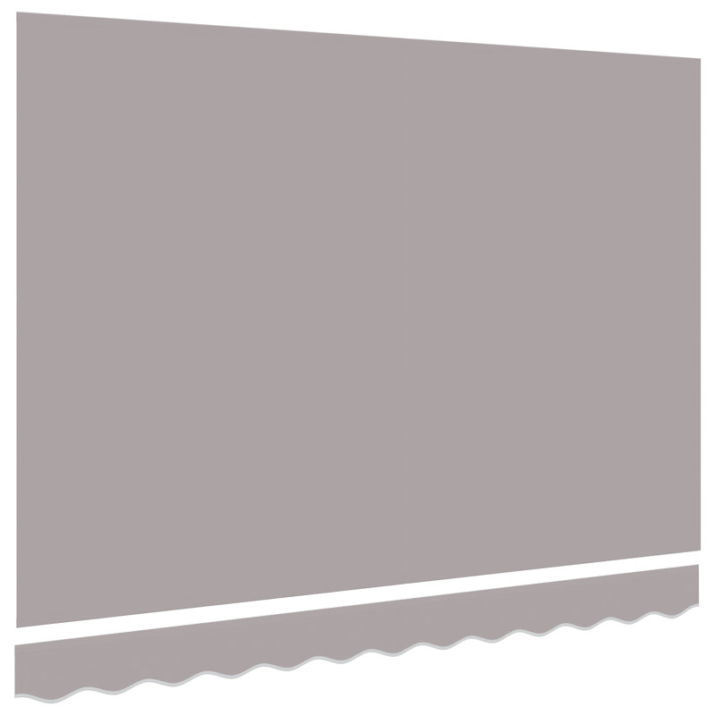 17 Stories Polyester Cover Retractable Patio Awning, Light Grey, 330 cm W x 245 cm D