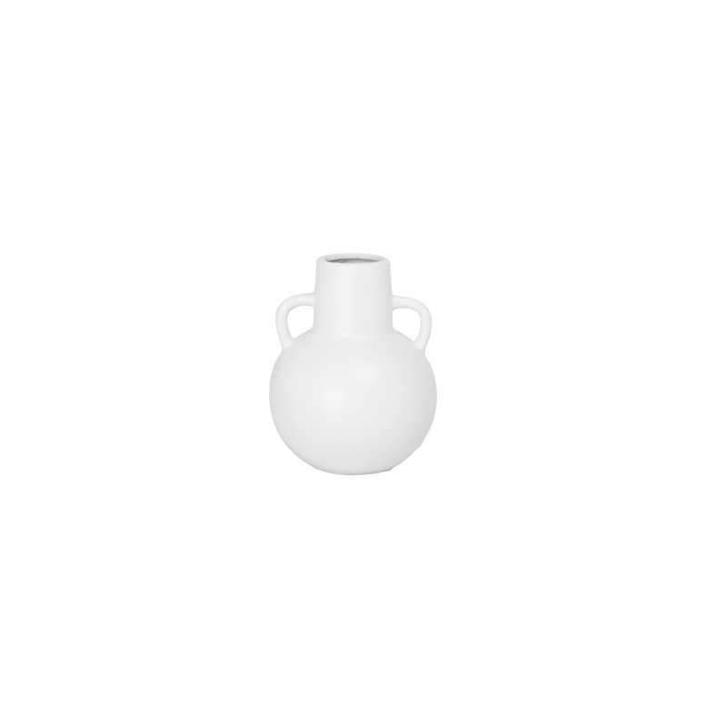 Vase en céramique blanc mat