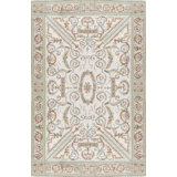 Hand-Knotted High-Quality Ivory and Beige Area Rug