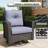 Lark Manor™ 6 Piece Wicker Patio Furniture Set, Classis Outdoor Conversation 360 Degree Swivel Chairs Set with Coffee Table-2075389069-2075389058