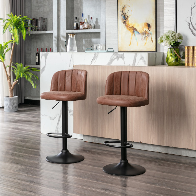 Tabouret à hauteur réglable Cardea, Brun