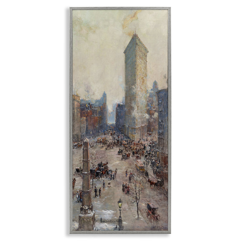 «Classic Cooper Cityscape», estampe numérique par one1000paintings, H 24 po x l 10 po, Giclée encadrée noir minuit