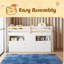 Lit mezzanine simple avec 4 tiroirs, sous l'armoire et les tablettes-2046614615