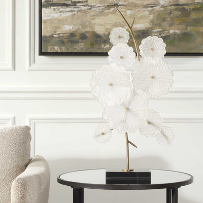 Sculpture de table de jardin en verre Uttermost