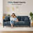 Febo 83'' Square Arms Sofa, Teddy Sofa Couch with Pocket Spring Cushion   -1353743462