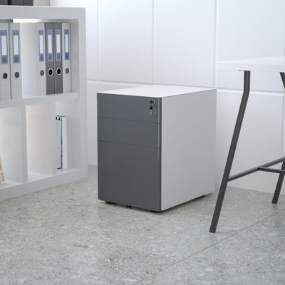 Stephana 3-Drawer Locking Mobile Vertical Filing Cabinet
