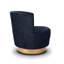 Chaise d'appoint pivotante en velours Shebaka-57765231