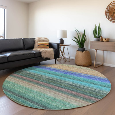 Chayden Washable Striped Indoor / Outdoor Rug