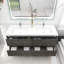 Ensemble de meuble-lavabo double mural 60 po Audrieana-1270864579