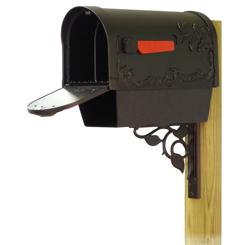Hummingbird Aluminum Post Mounted Mailbox