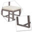 Ensemble de table de salle à manger Jourki avec pieds rectangulaires et quatre chaises de salle à manger rembourrées-1734691214