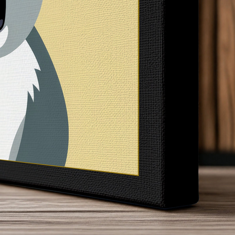 Gentle Koala Modern - Wrapped Canvas, 36x24 - 91.4 x 61.0 cm, Black Border