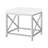 2 - Drawer Vanity Desk with Lighted Mirror and Stool in White and Chrome