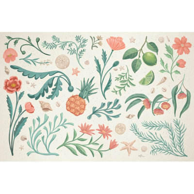 Seaside Botanical I 1 Piece Wrapped Canvas Painting