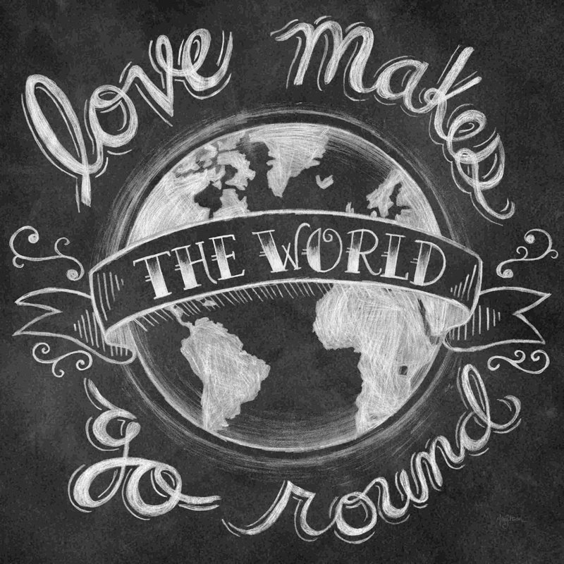 «Love Makes», H 12 po x l 12 po, Non, Toile tendue