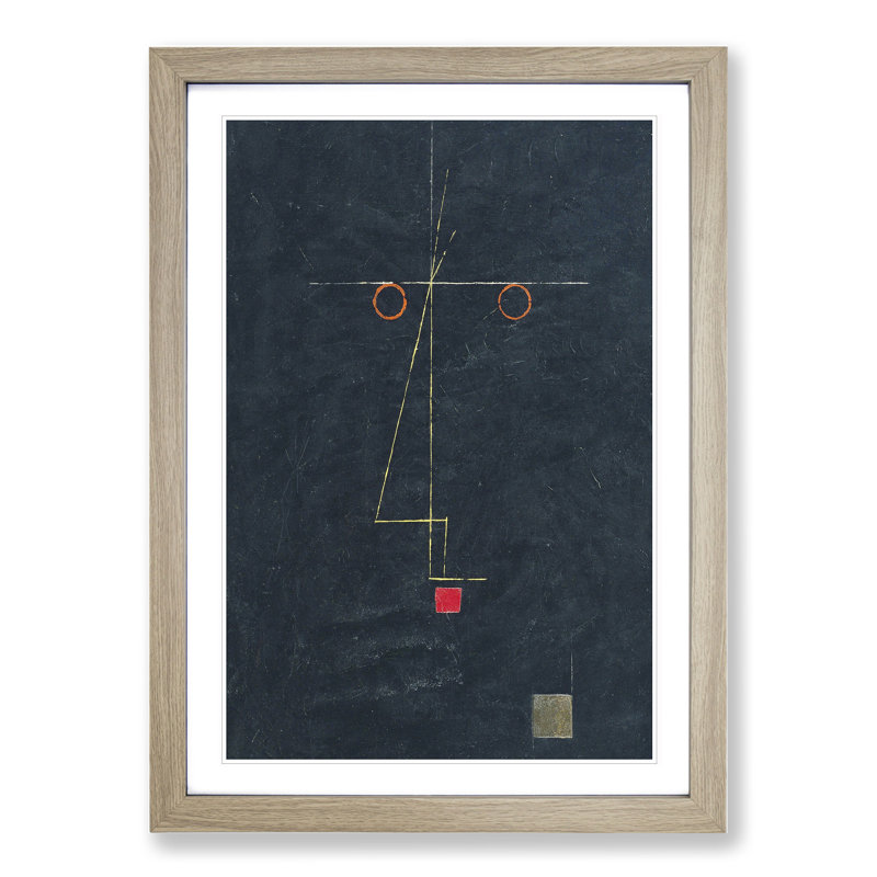 Portrait of an Artist by Paul Klee - Framed Print, 48cm H x 36cm W x 2cm D, Oak Framed