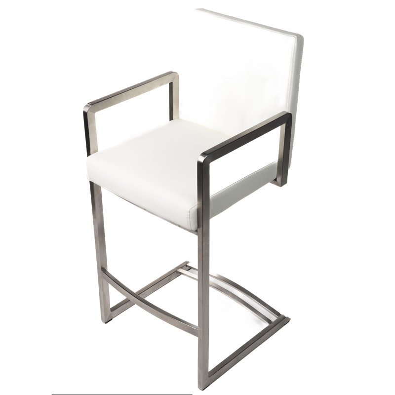 Tabouret de bar Tubo, Blanc
