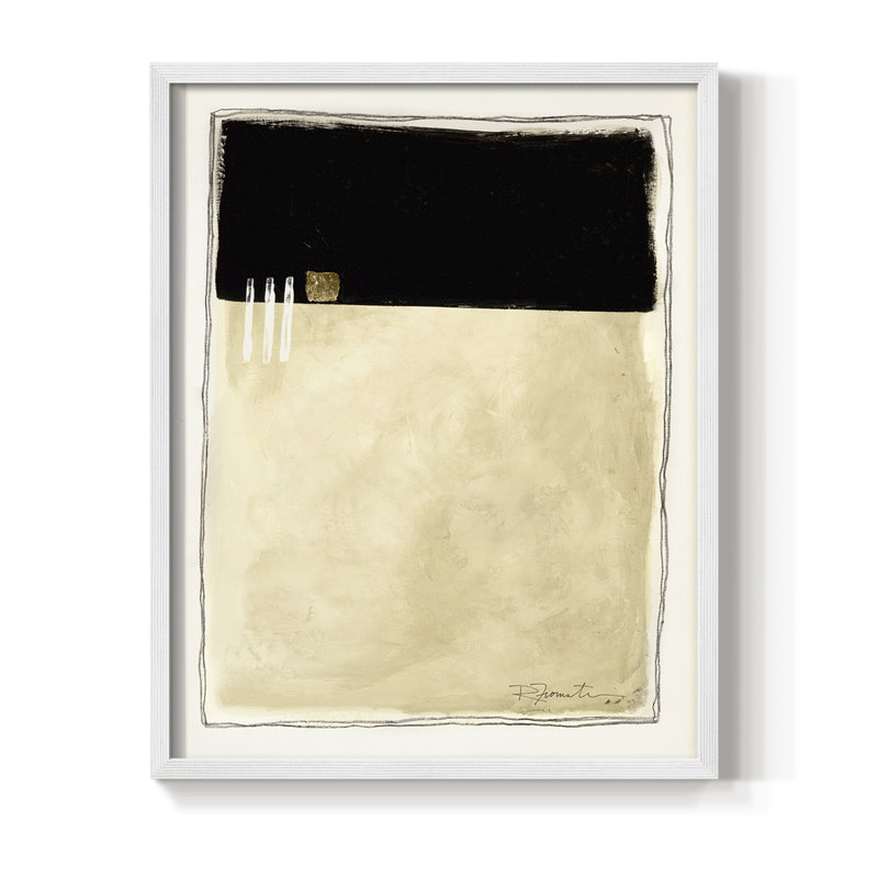 Inner Musing II Framed Print - Solid Wood, White, 20" H x 16" W