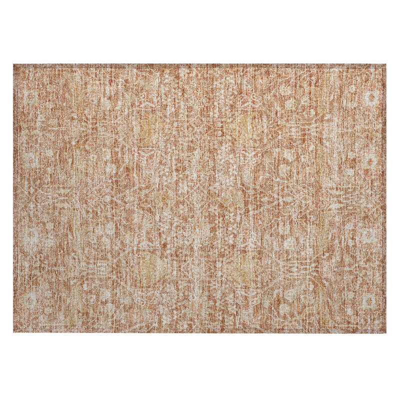 Machine Washable Indoor/Outdoor Segin ACN1133 Coral Rug, Rectangle 1'8" x 2'6"
