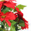 Arrangement de fleurs de Noël artificielles rouges et vertes 15,5 "en pot argenté