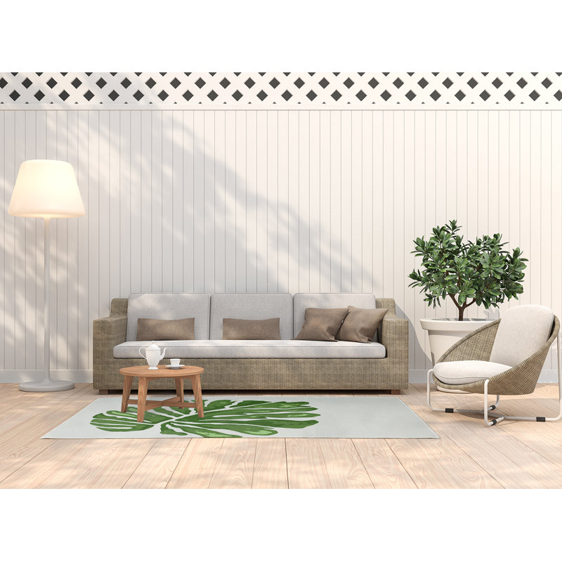 Chenille Floral Indoor Rug, Rectangle 3' x 5'