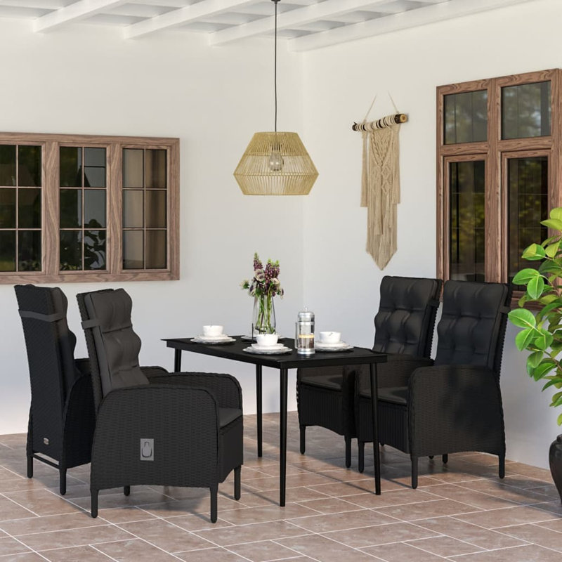 Ensemble bistro 2 personnes Caitlyn-Rose, Noir, 4, H 29,1 po x l 55,1 po x P 27,6 po