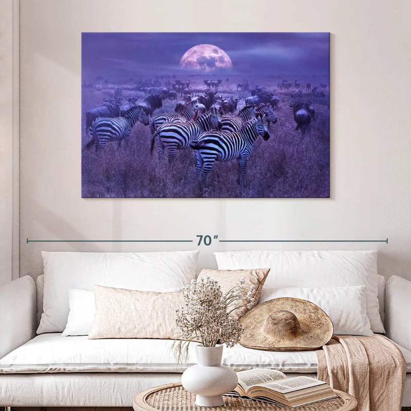 Lunar Zebras, 32" H x 48" W
