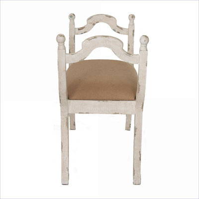 30.7" x 15.7" x 30.7" Harlow Farmhouse French Country Accent Chair, Vanity Bench Seating for Adults for Entryway Living Room Bedroom