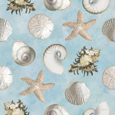 Sandy Shells Blue Shell Toss encadré par Beth Grove