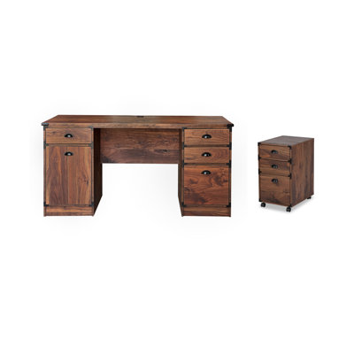 2 Piece Executive Desk Office Set