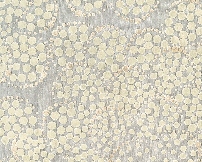 Effervescence Polka Dots Area Rug in Beige/Gray, Rectangle 3' x 5'