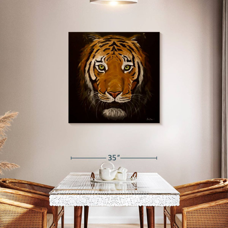 Crowle Tiger Features, 36" H x 36" W