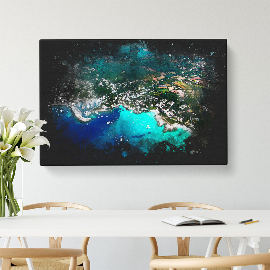 Over Mallorca In Spain - Wrapped Canvas