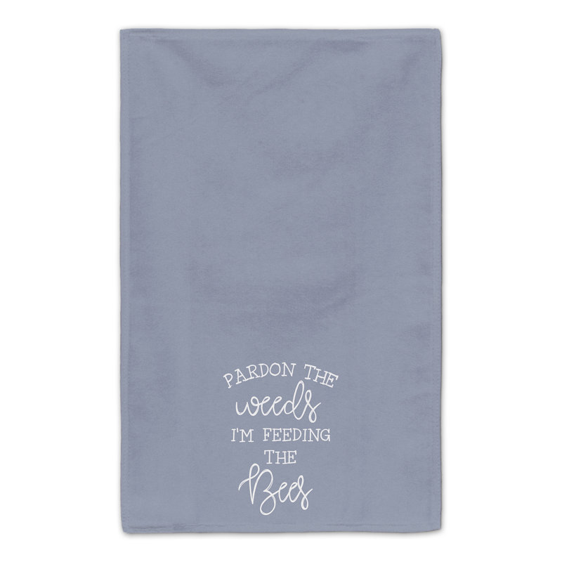 Cotton Floral Tea Towel Kitchen Towel, Blue